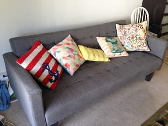 Futon, Dining Table and Chairs, 2 x Dressers for Sale 3