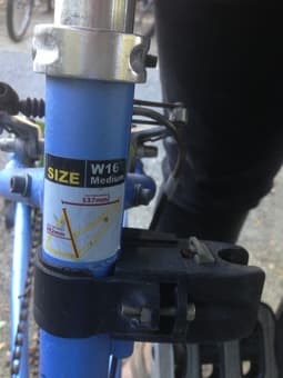 Purple/blue raleigh hybrid bike 2