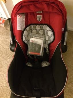 Britax B-Safe Infant Car Seat, Red, free super cute flora cover -$100 2