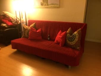 Red Ikea Futon 1