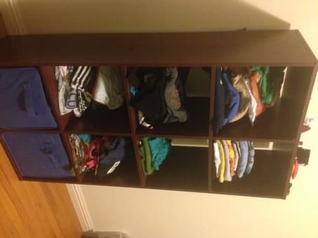 8-cube Dark Brown Shelf 1