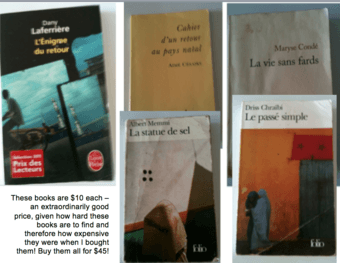 ALL BOOKS- French 133 (Literature & Society in Africa & the Caribbean) 1