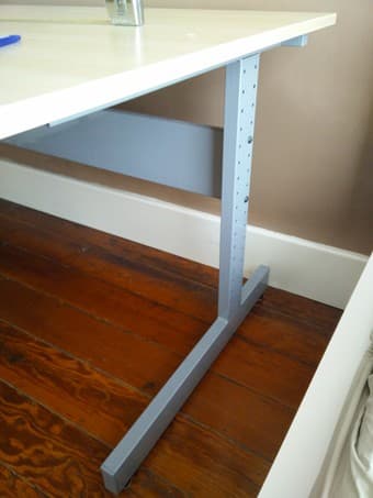 Large desk + wood chair - $60 (SF) 3