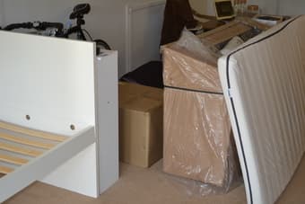 Like New - IKEA FLAXA twin day bed frame, base & mattress - $150 3