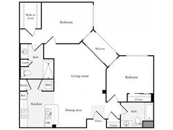2 bedroom 2 bath apartment available through February $2,995.00 2