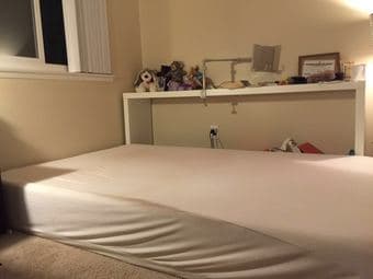 Moving sale-Full-size Mattress/Supporting waist pillow/Storage Shelf 1
