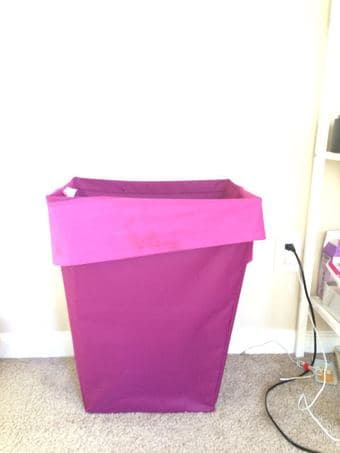 Moving sale-Laundry Basket$5/Standing Lamp$10/Tin Can$3/Skateboard$20 1
