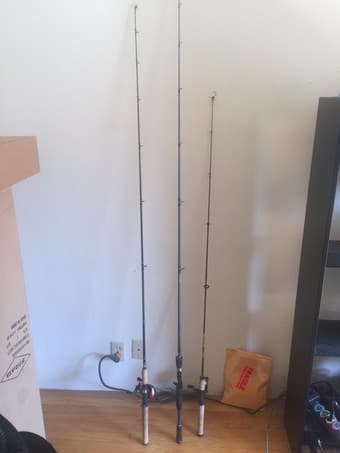 Fishing Rods (5ft / 6ft / 7ft) 1-piece rods ($30 each) 1