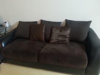 Contemporary leather sofa $150 obo 1