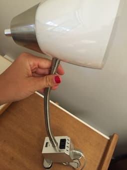 For Sale: Clip-on bedside lamp ($20) 1
