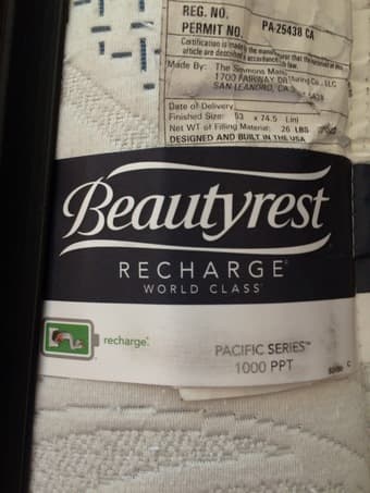 Simmons Beautyrest Pacific 1000 series - $600 obo 2