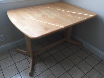 Solid Wood Dining Table Work Desk 47" x 35" x 29" - $125 2