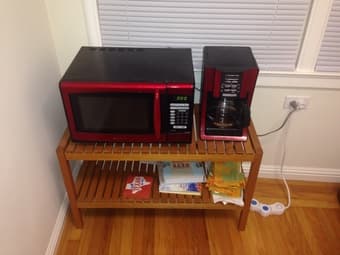 Brown ikea bench 1