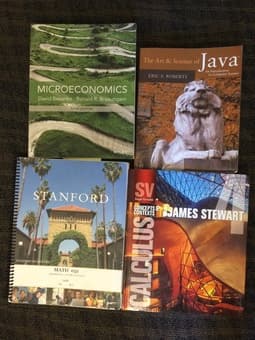 TEXTBOOKS: CS 106A, ECON 51, MATH 19, MATH 51 + iClicker 1