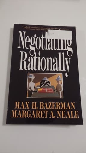 Negotiation Textbooks for OB581 and OB381 $7 and $10 1