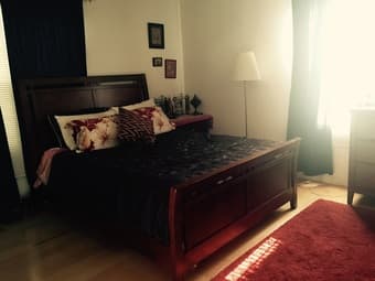 3 piece Queen bedroom set with mattress and spring box $800 Menlo Park 1