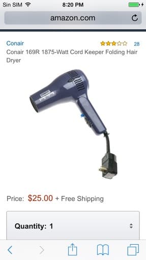 Hair dryer only $8.99 1
