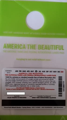 America National Parks and Federal Recreation Lands Annual Pass $50 2