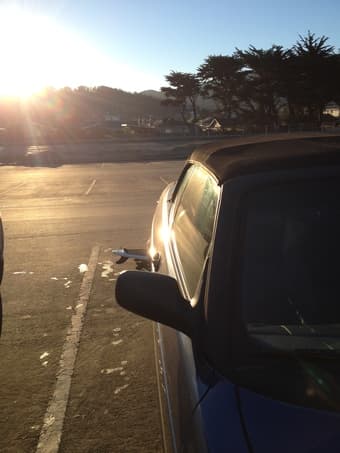 $1800 1999 Saab 9-3 blue convertible, 137,098, only Stanford Drivers 3