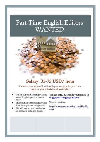 Part-Time English Editors Wanted 1