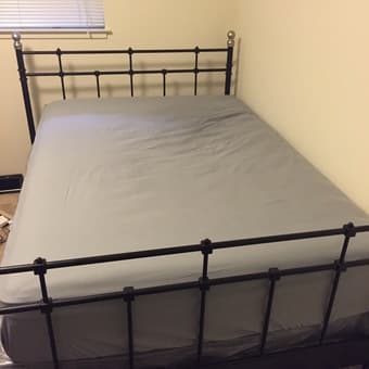 Full size bed frame & mattress 2