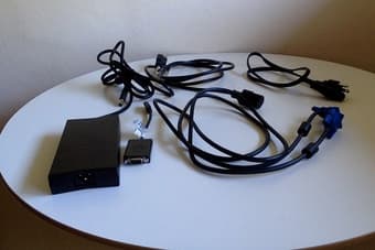 Dell XPS workstation laptop, monitor, wireless keyboard 3