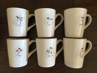 Williams Sonoma Snowman Mugs 1