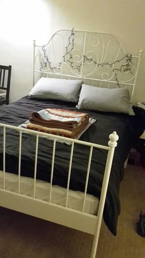 IKEA white full bed frame - $110 2