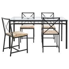 IKEA glass top dining table and set of 4 chairs! 1