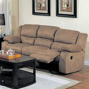 Padded Microfiber Belmont Double Reclining Sofa - $299 1