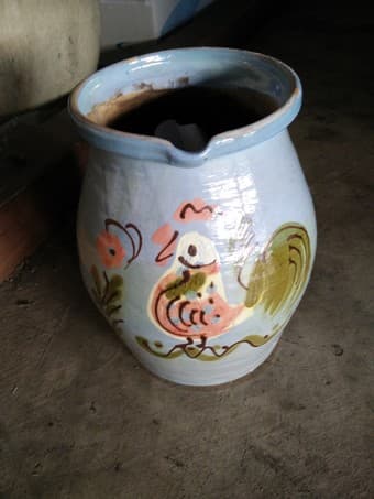 Set of two vintage ceramic pitchers 1
