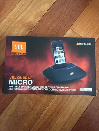 JBL OnBeat Micro Speaker Dock with Lightning Connector (iPhone) $30 1