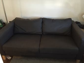 Ikea Karlstad Loveseat - Sivik dark grey - $150 1