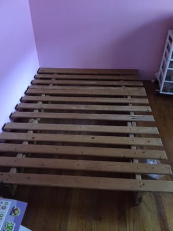 wooden bed, $20 1