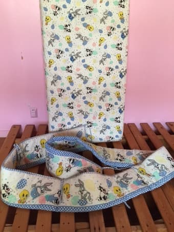 adjustable baby crib with mattress, $40 2