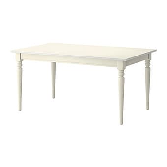 Dinner Table (extendable), Ikea INGATORP, white, like new - $150 1