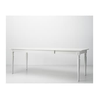 Dinner Table (extendable), Ikea INGATORP, white, like new - $150 2