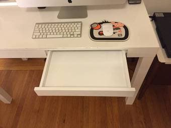 Modern Parsons-Style White Desk - $75 3