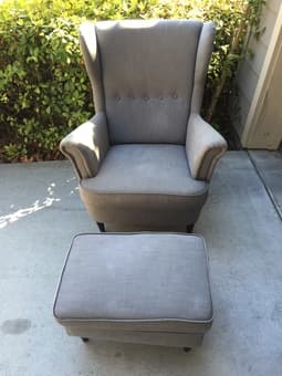 IKEA Strandmon chair with footstool -  $194 1