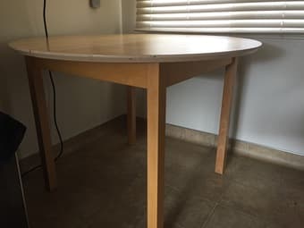 Round Pine Dining Table - $50 1
