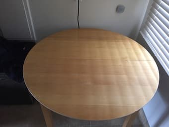 Round Pine Dining Table - $50 2