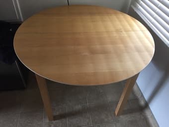 Round Pine Dining Table - $50 3