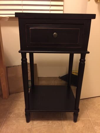 Pottery Barn-like Nightstand, black-brown, great condition!! -$50 1