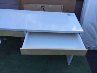 IKEA Micke Desk - White/Birch - $70 2