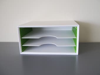 White and Green Paper Sorter $10 1