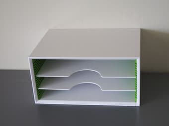 White and Green Paper Sorter $10 2