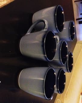 Mugs, set of 7, $5 1