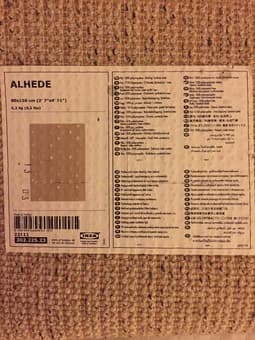 Ikea Alhede Rug - Oatmeal color - $20 3