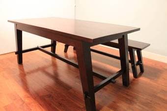 Solid Mahogany Dining Table & Bench - $500 (redwood city) 3