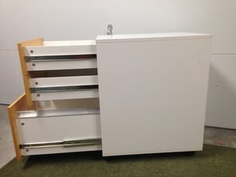 Techline Rolling File Cabinet/Drawers- $40 2